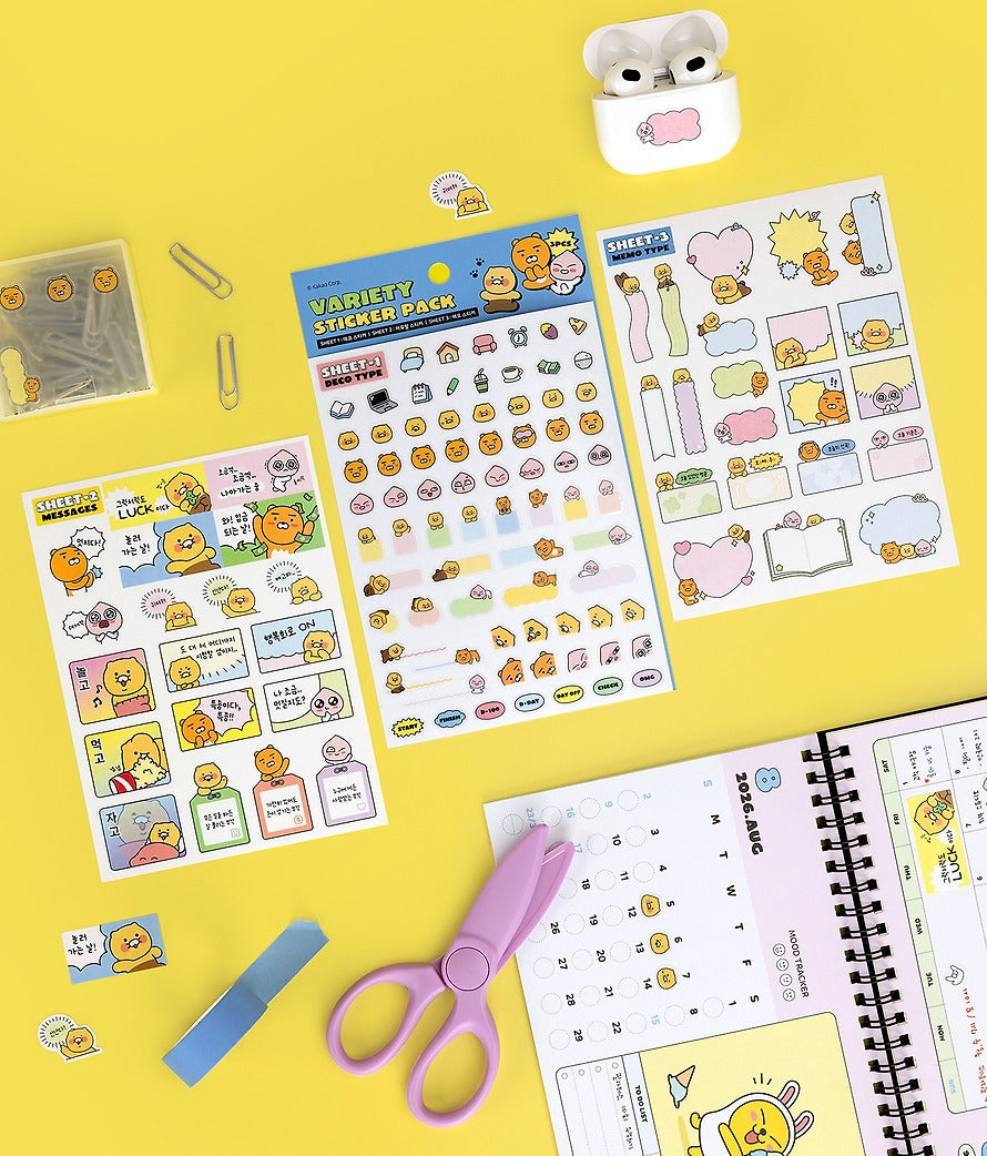 [KAKAO FRIENDS] Deco Sticker Set 3P Chunsik
