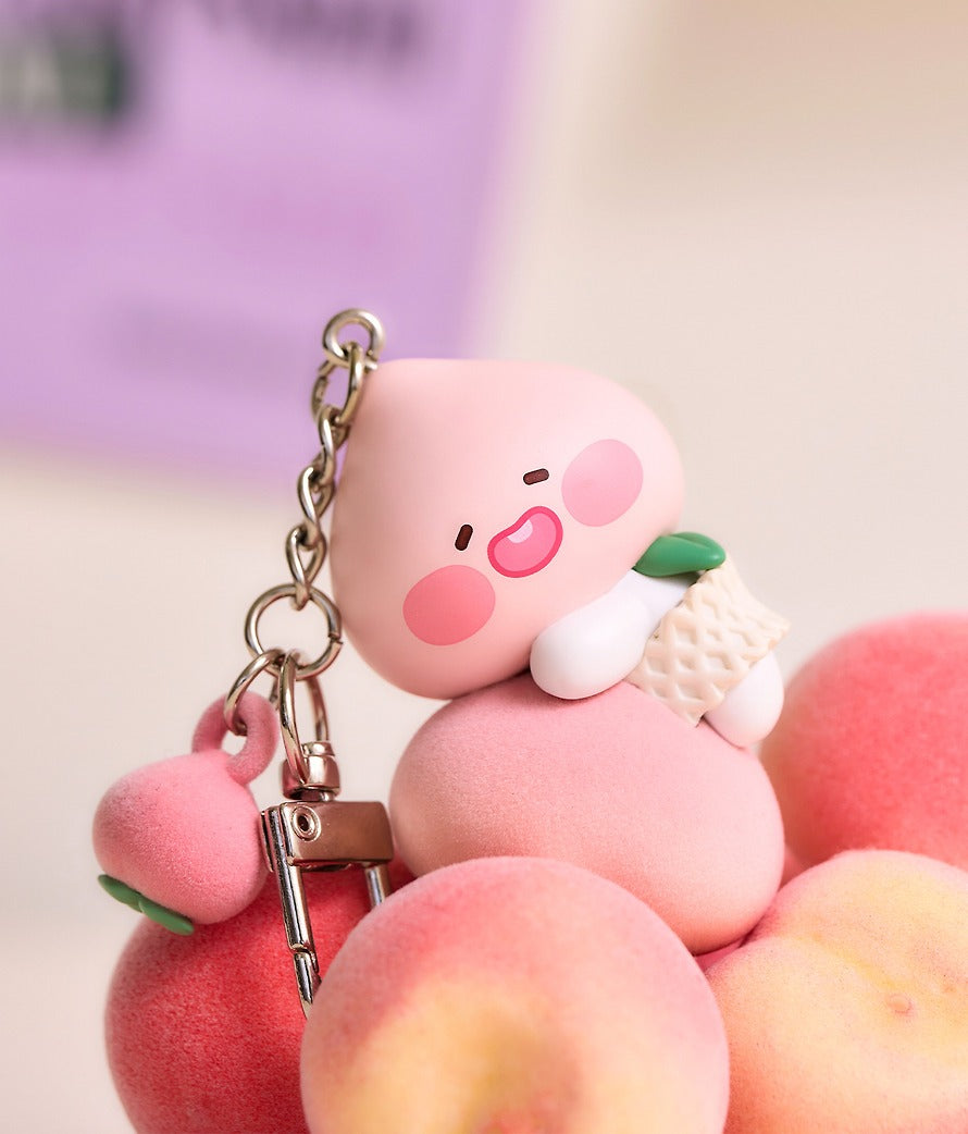 [KAKAO FRIENDS] Peach Figure Keyring Set Apeach Peach and Juice