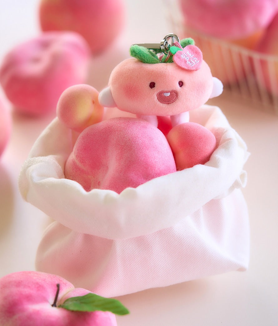[KAKAO FRIENDS] Peach Plush Keyring Set Apeach and Chunshik
