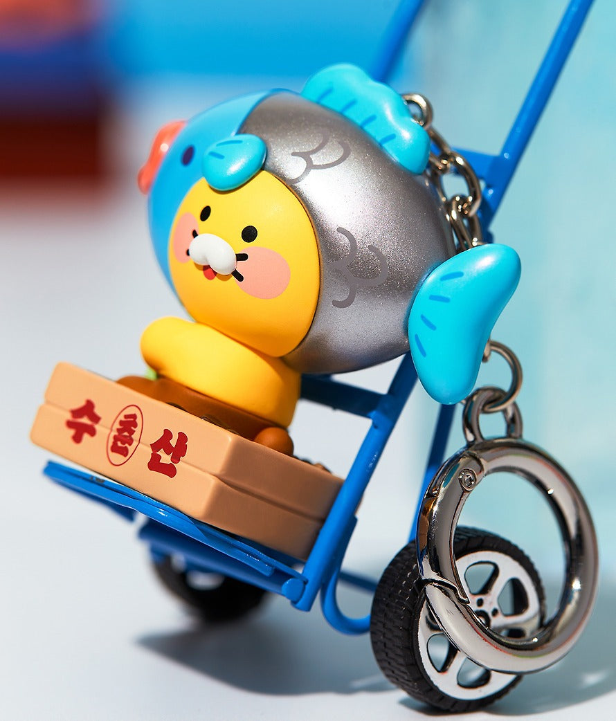 [KAKAO FRIENDS]Choonsik Seafood Market Figure Keychain Collection 4 Types