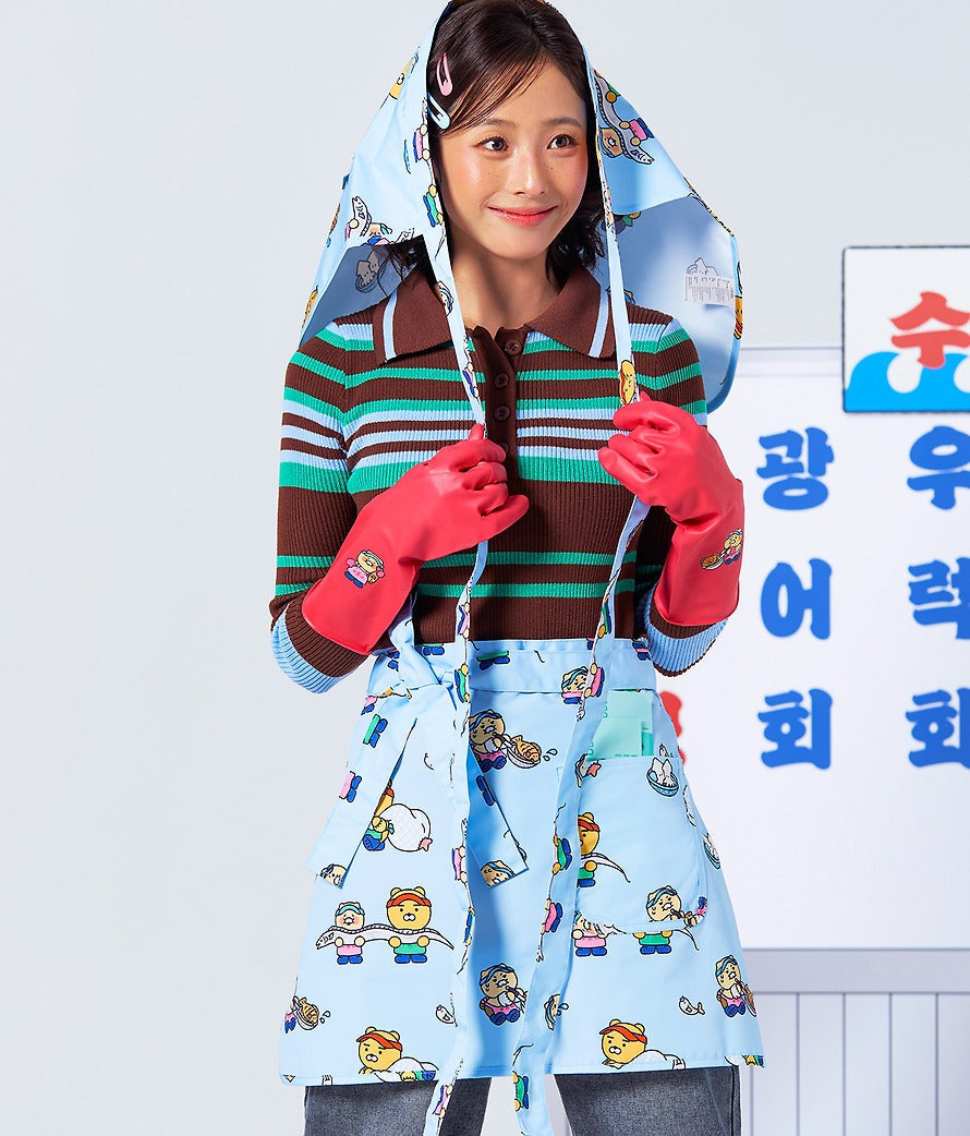 [KAKAO FRIENDS]Choonsik Seafood Market Kitchen Apron Character Cooking Apron