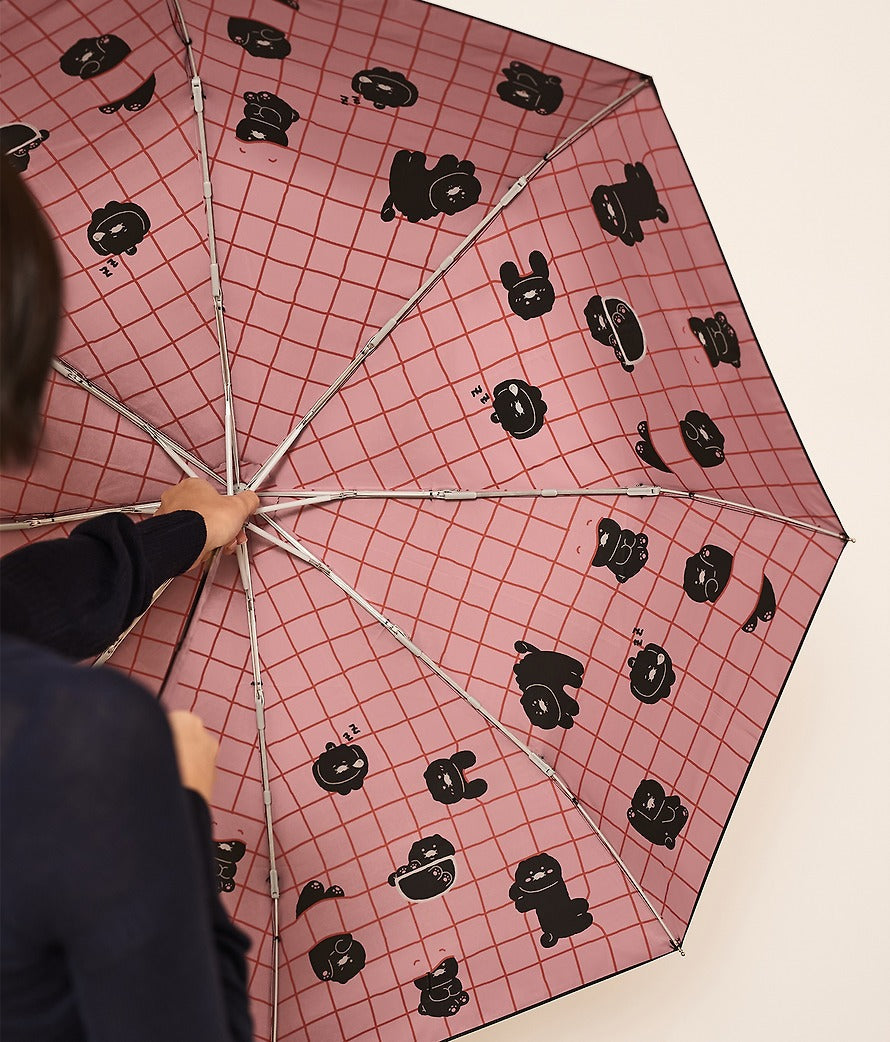 [KAKAO FRIENDS]Black Choonsik Mini Pouch Umbrella
