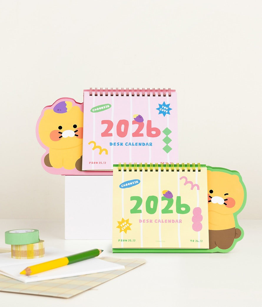 [KAKAO FRIENDS] 2026 Shape Desk Calendar Chunsik