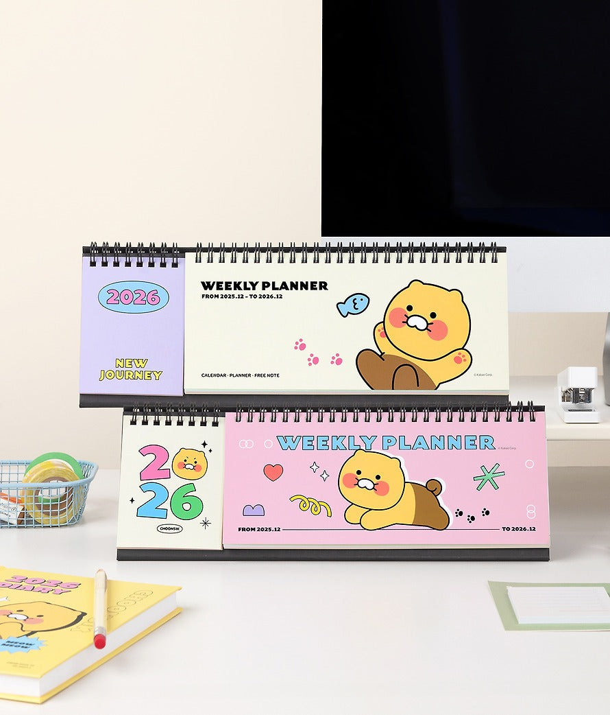 [KAKAO FRIENDS] 2026 Weekly Planner Twin Ring Chunsik