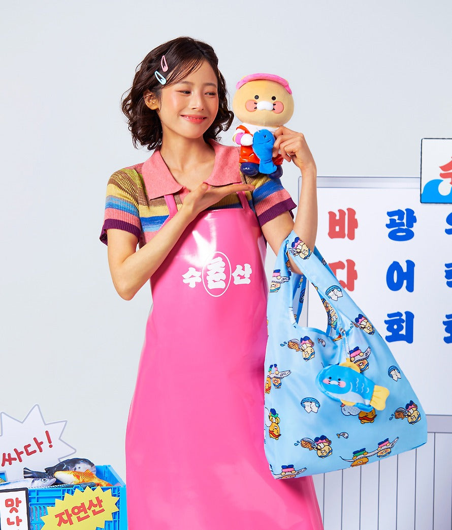 [KAKAO FRIENDS]Choonsik Foldable Shopping Bag Reusable Eco Tote Bag