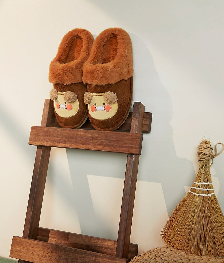 [KAKAO FRIENDS] Countryside Series Warm Furry Slippers Chunsik
