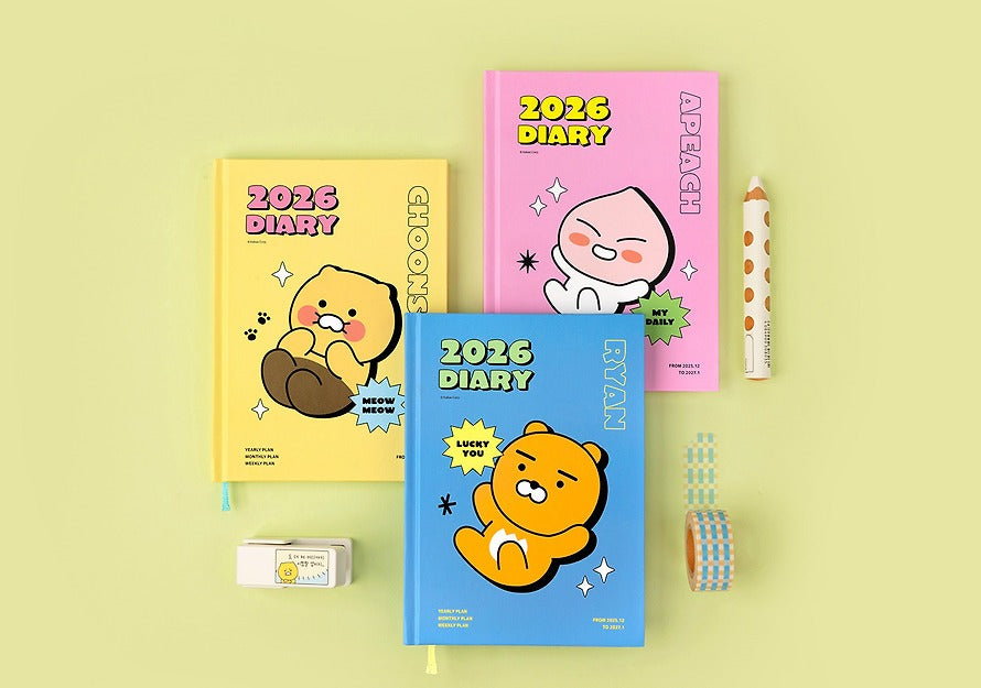 [KAKAO FRIENDS]  2026 Hard Cover Diary Chunsik