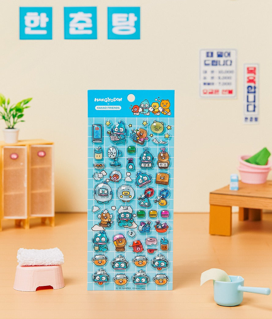 [KAKAO FRIENDS] × Hangyodon Large Sticker Sheet (Bath Scene Ver.)