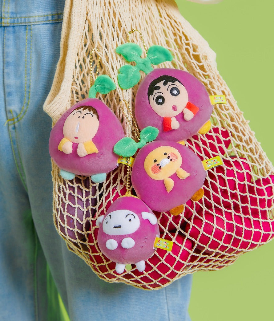 [KAKAO FRIENDS]Crayon Shin-chan x Kakao Friends Sweet Potato Plush Keyring Set