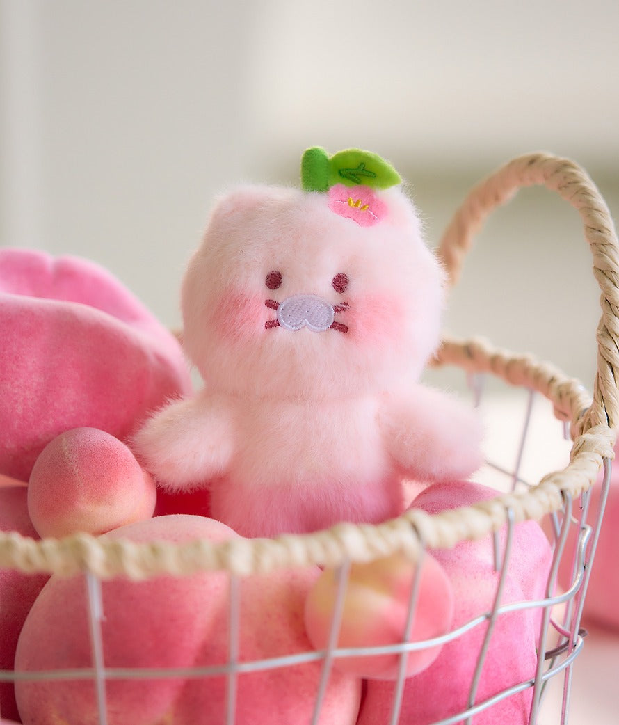 [KAKAO FRIENDS] Peach Plush Keyring Set Apeach and Chunshik