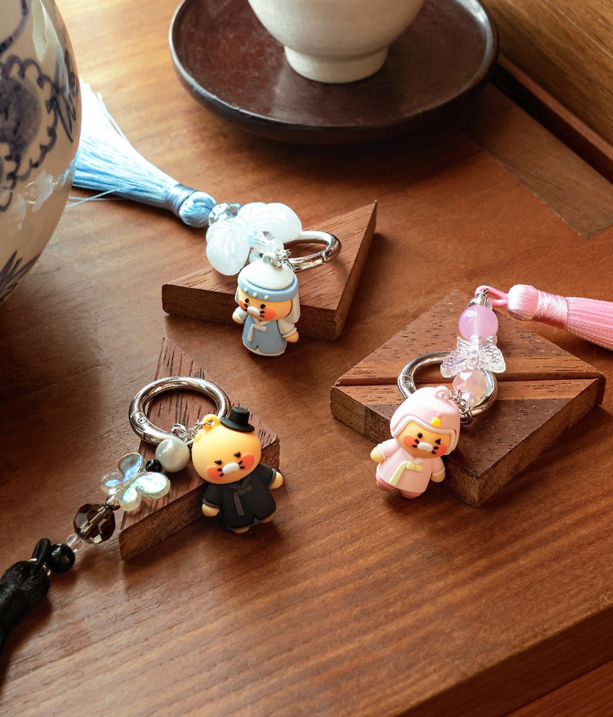 [KAKAO FRIENDS]Choonsik Figure Tassel Strap Keychain Korean Traditional Hanbok Keyring