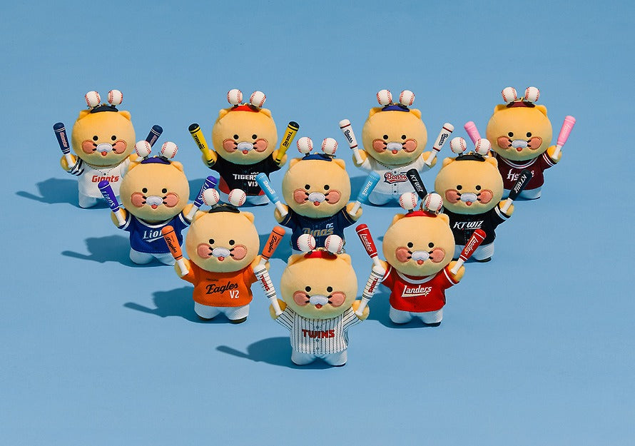 [KAKAO FRIENDS] KBO x Kakao Friends Chunshik Cheerleader Plush Keyring Collection