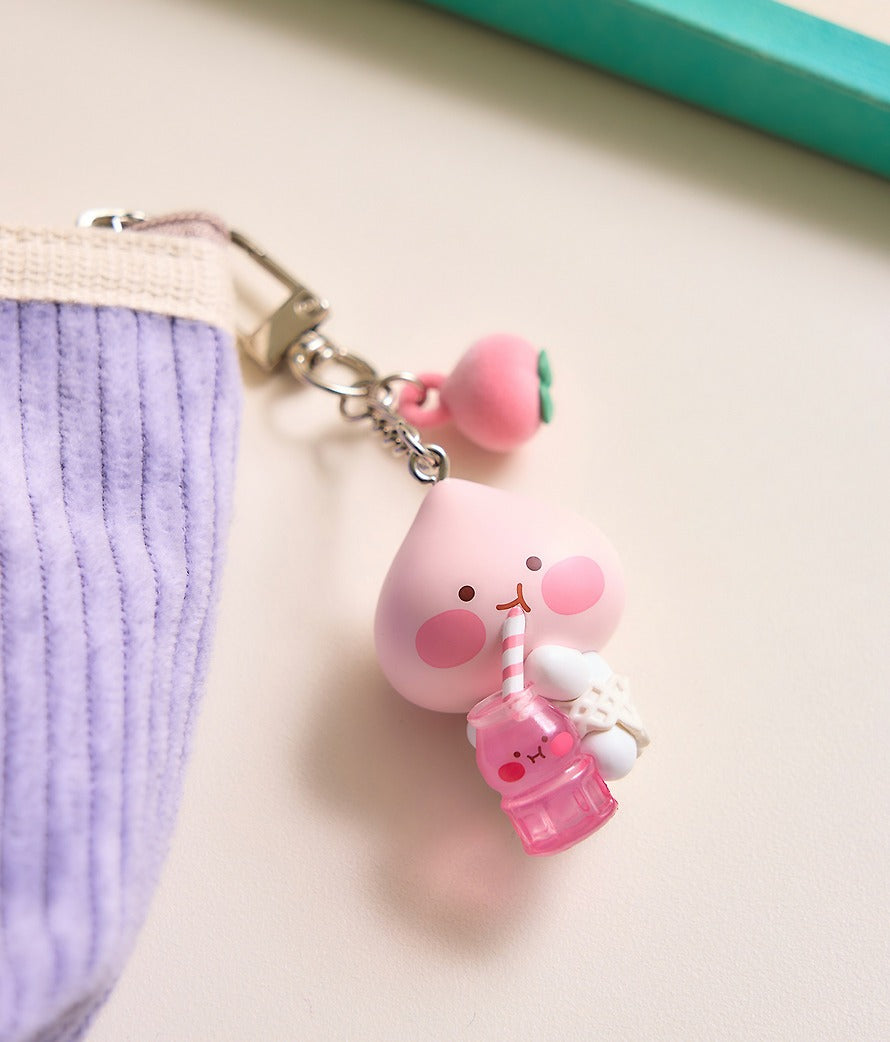 [KAKAO FRIENDS] Peach Figure Keyring Set Apeach Peach and Juice