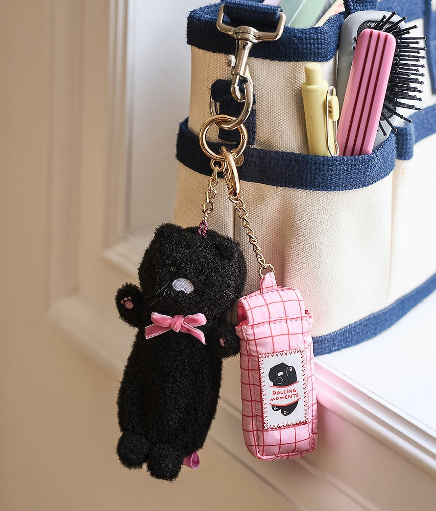 [KAKAO FRIENDS]Black Choonsik Lip Balm Case Keyring