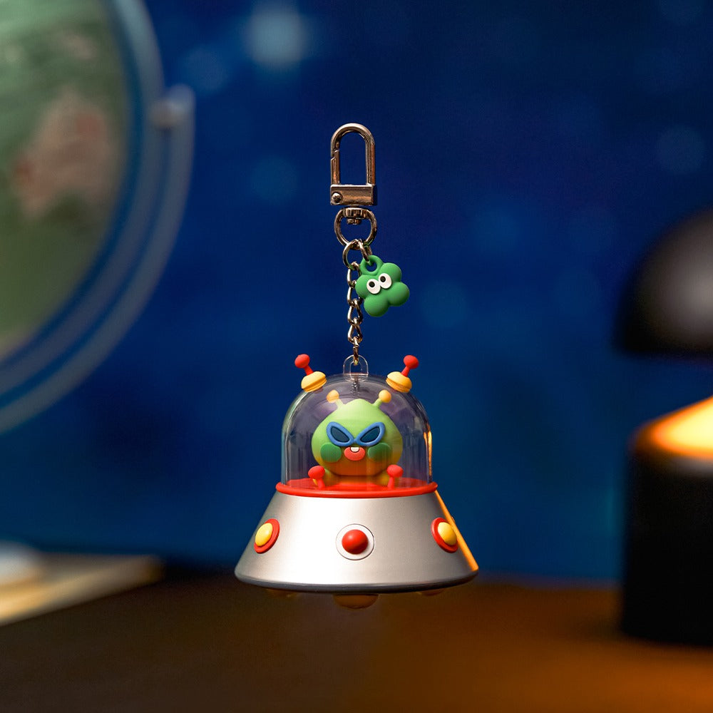 [KAKAO FRIENDS] Lucky Beam Alien UFO Light-Up Keyring