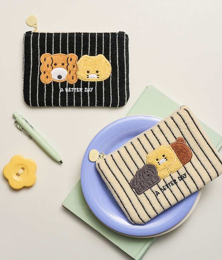 [KAKAO FRIENDS]FRIENDAY Terry Square Pouch Cosmetic Bag Chunshik