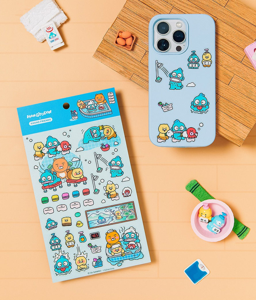 [KAKAO FRIENDS] × Hangyodon Transparent Sticker Sets (Blue / Red Ver.)