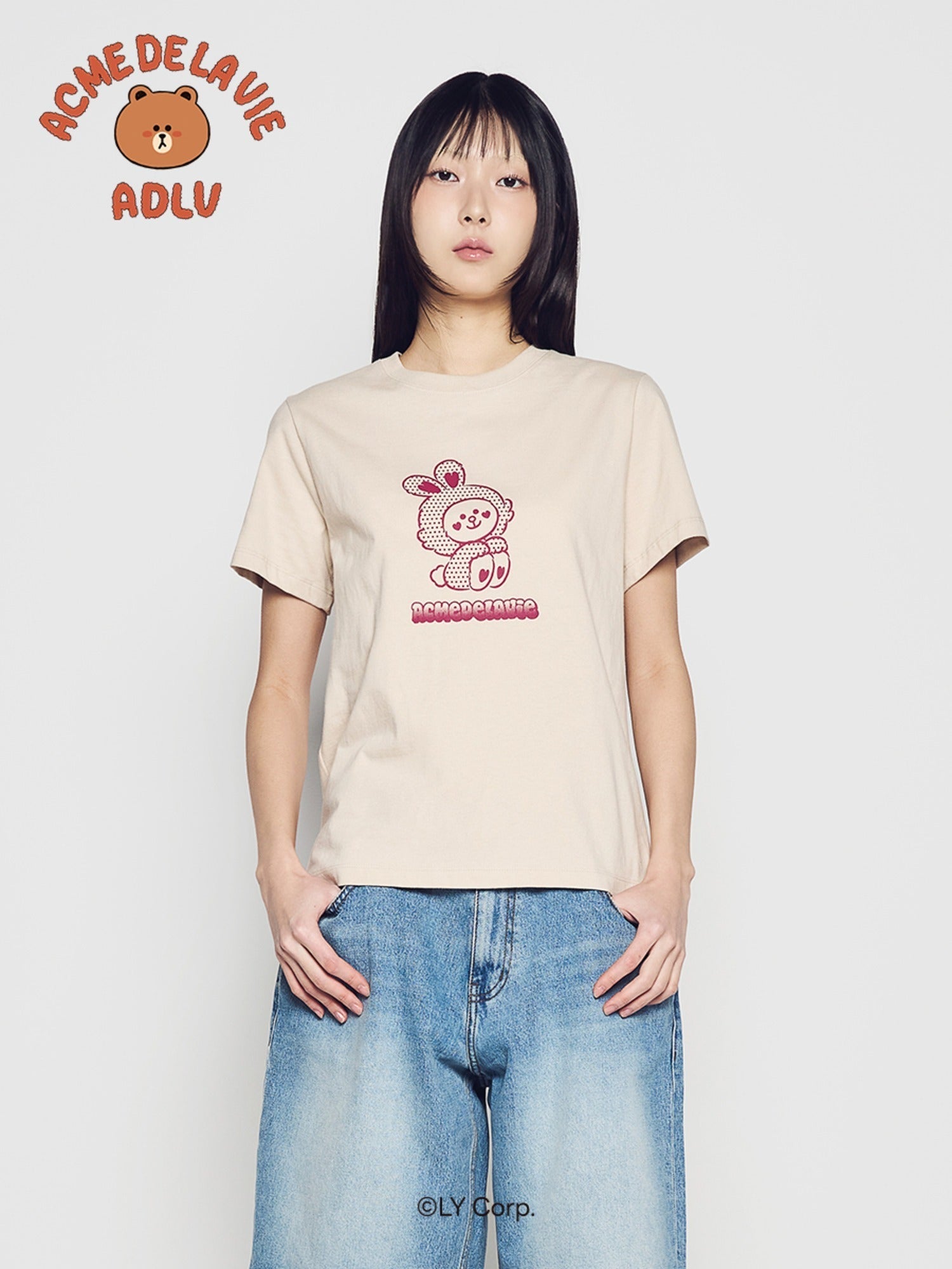 [LINE FRIEND]WOMAN CONY LINE FRIENDS SHORT SLEEVE T-SHIRT