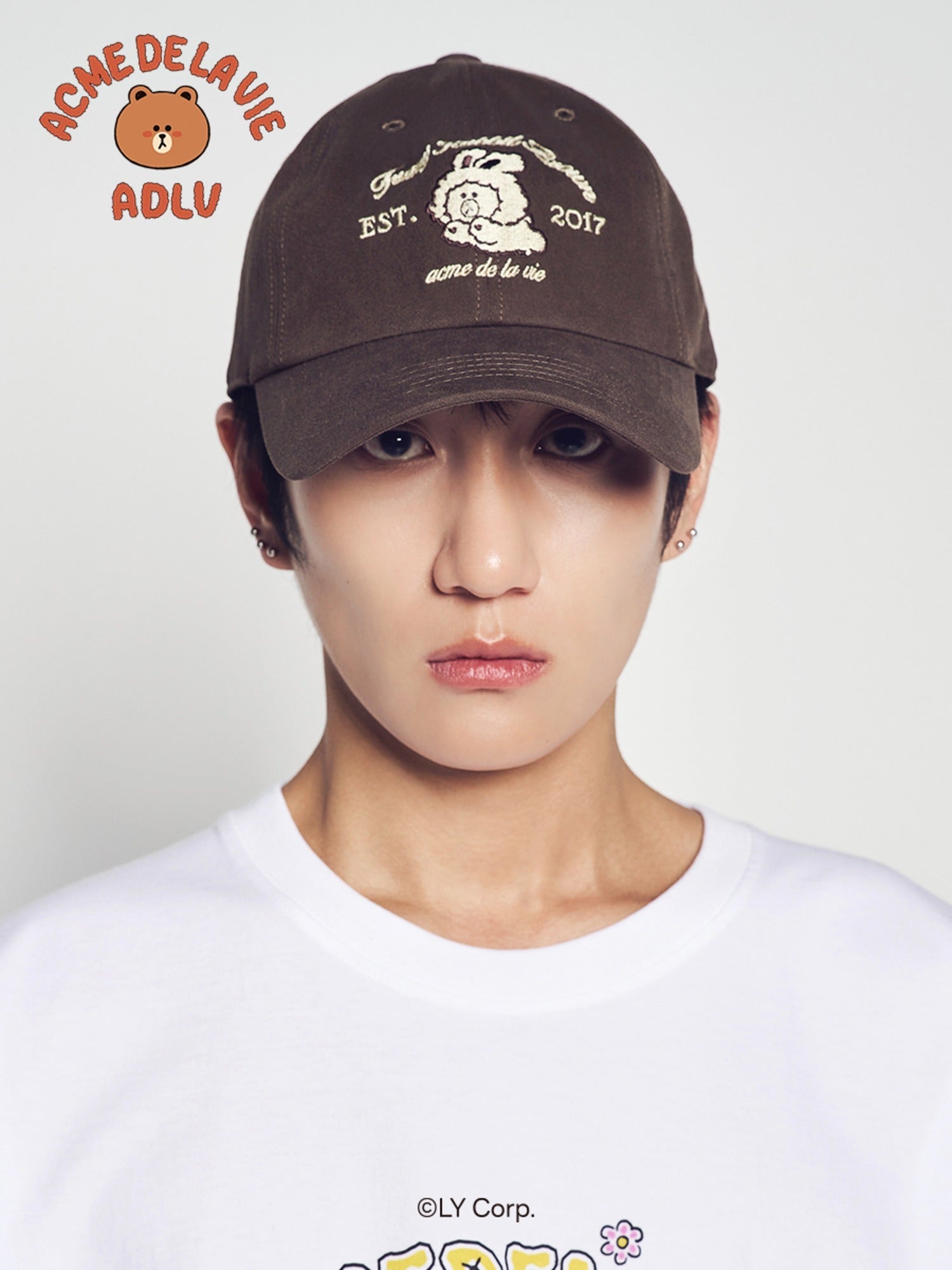 [LINE FRIEND]AUTHENTIC BROWN TWO TONE LINE FRIENDS BALL CAP