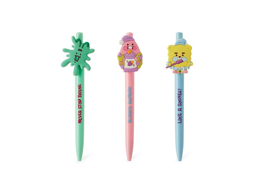 [KAKAO FRIENDS] x SpongeBob Gel Pen Set 3 Pack Stationery