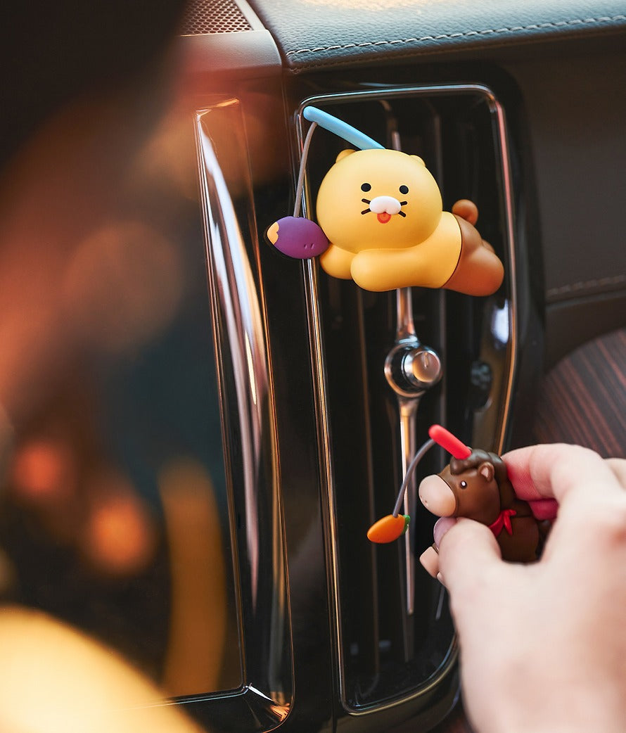 [KAKAO FRIENDS] Chunsik Lucky Pony Day Car Air Freshener and Keyring Set