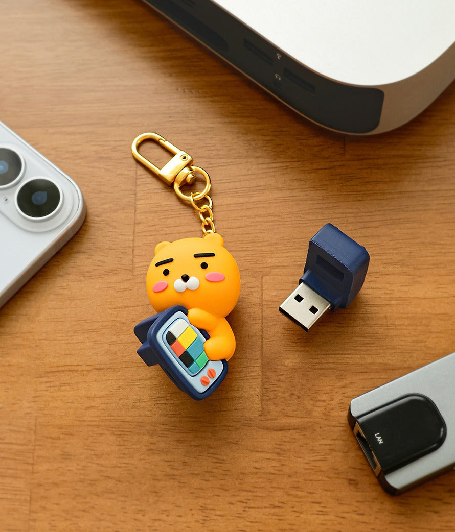 [KAKAO FRIENDS]64GB USB Figure Keyring Hanging Ryan/Chunsik