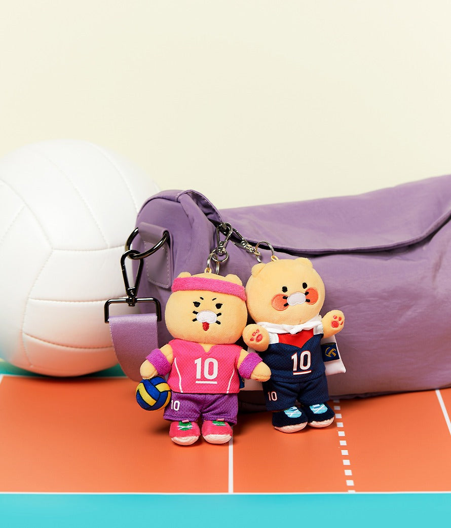 [KAKAO FRIENDS] Kim Yeon-koung X Friends Keyring Plush Chunsik