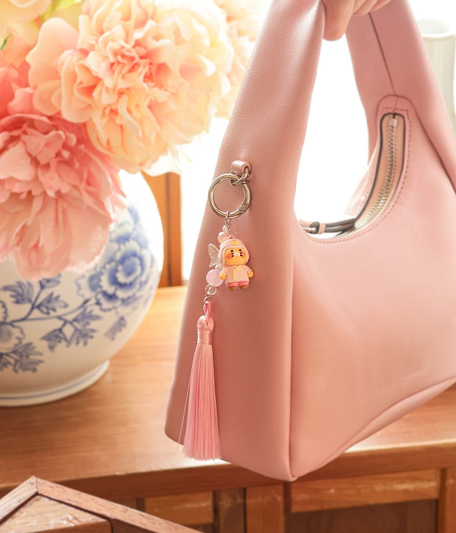 [KAKAO FRIENDS]Choonsik Figure Tassel Strap Keychain Korean Traditional Hanbok Keyring