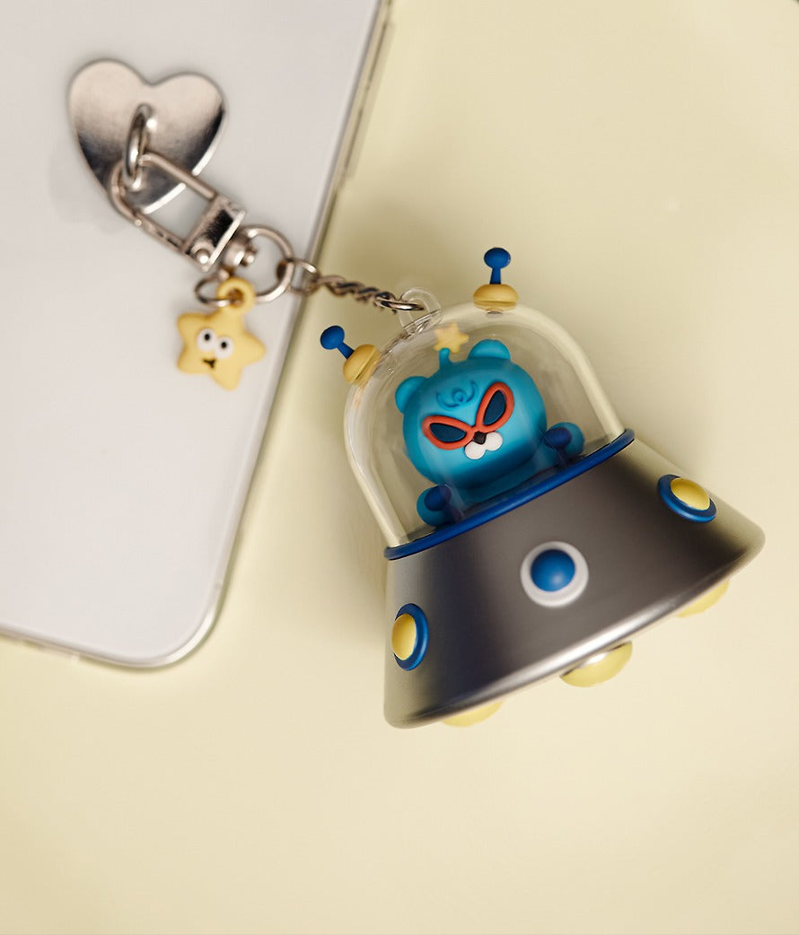 [KAKAO FRIENDS] Lucky Beam Alien UFO Light-Up Keyring