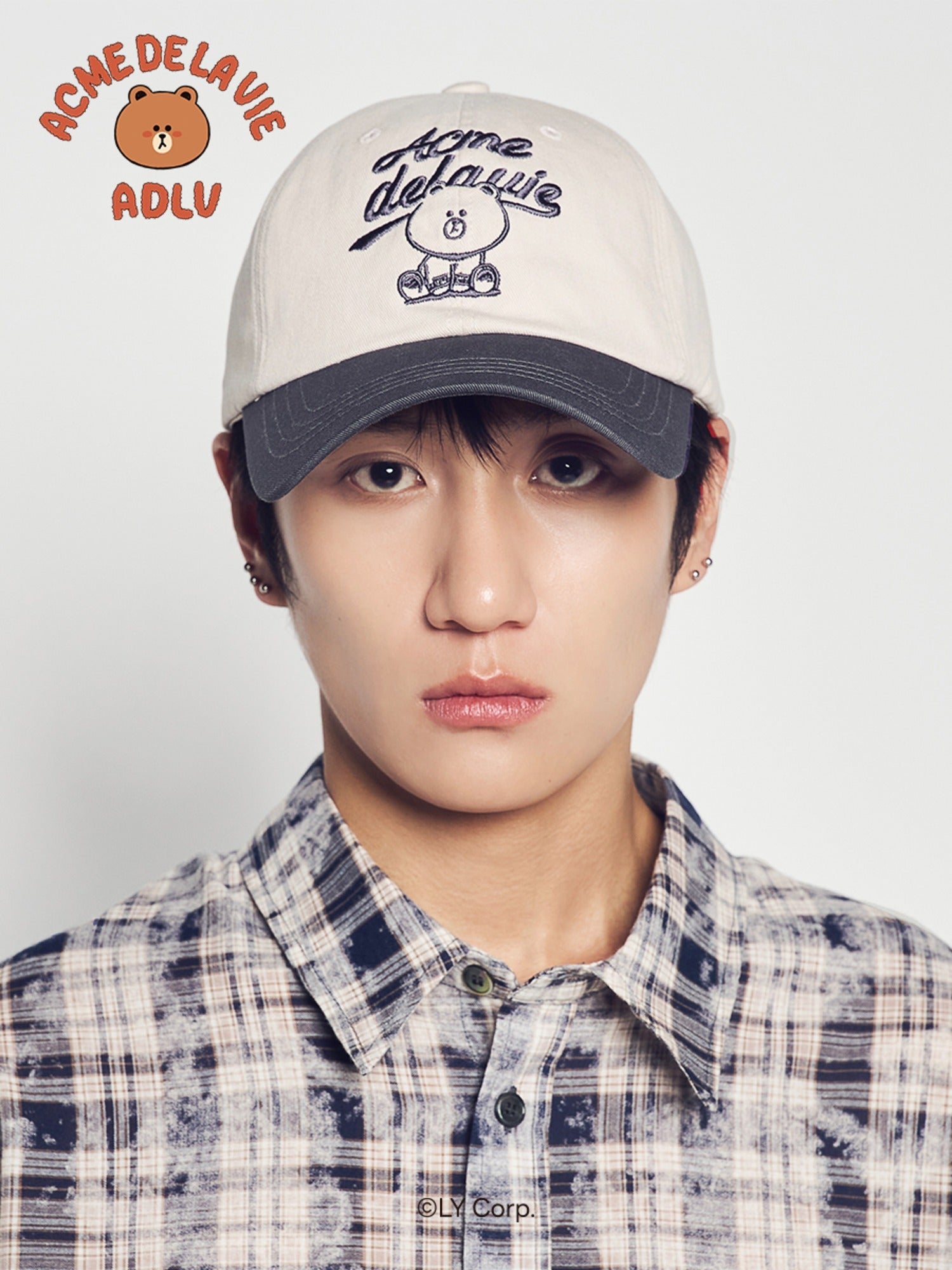 [LINE FRIEND]AUTHENTIC BROWN TWO TONE LINE FRIENDS BALL CAP