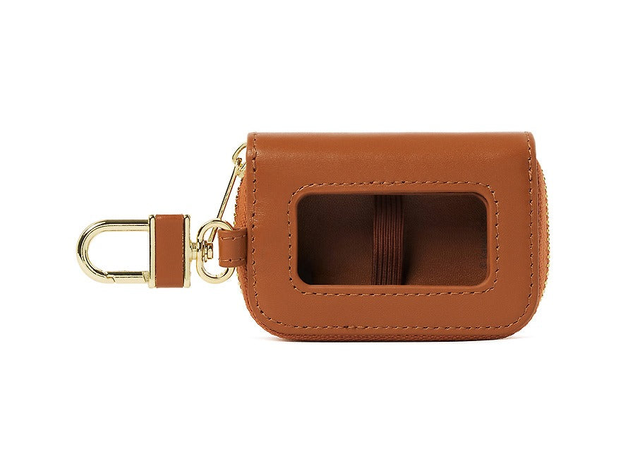 [KAKAO FRIENDS]Leather Smart Key Case Car Key Holder Chunshik Brown