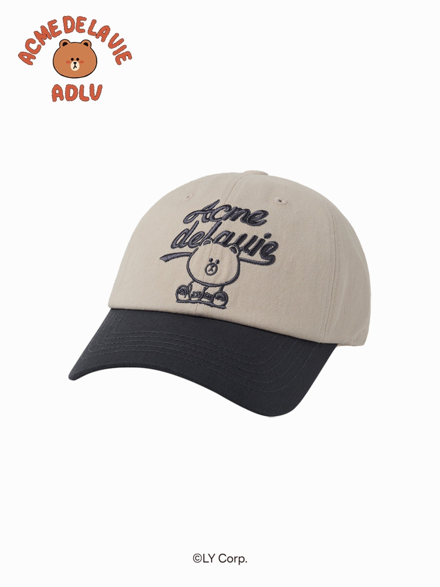 [LINE FRIEND]AUTHENTIC BROWN TWO TONE LINE FRIENDS BALL CAP