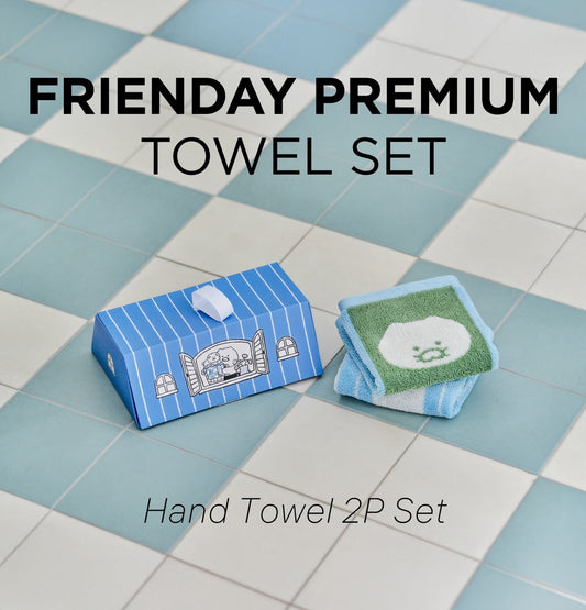 [KAKAO FRIENDS]FRIEDAY Hand Towel 2P Set (Chunsik Compact Cotton, 70g)