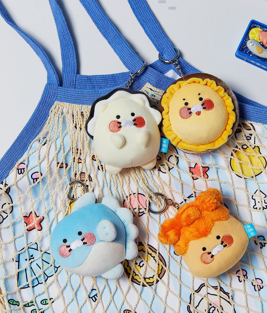 [KAKAO FRIENDS]Choonsik Seafood Plush Keychain Collection Cute Bag Charm 4 Types