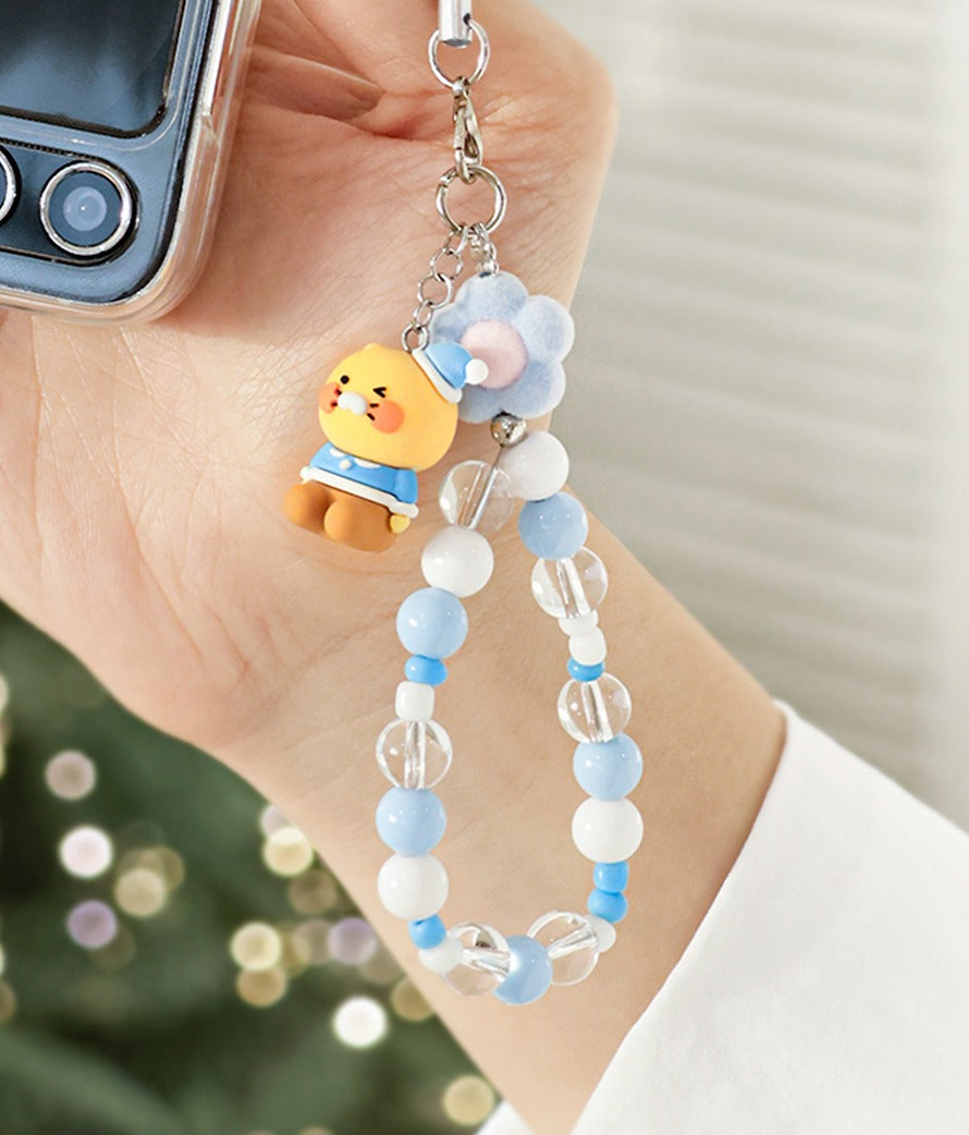 [KAKAO FRIENDS] Chunshik Winter Figure Beaded Phone Strap