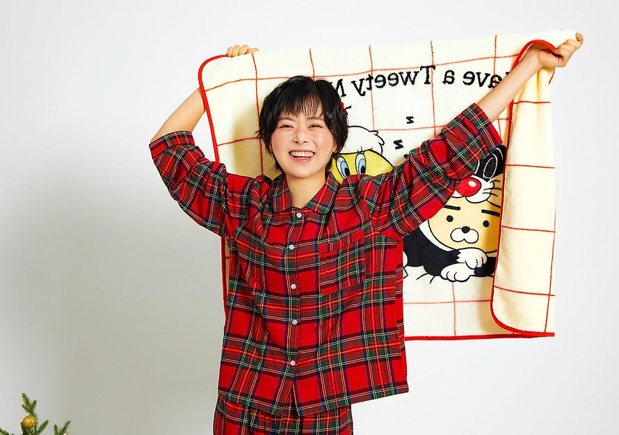 [KAKAO FRIENDS]Looney Tunes X Friends Little Ryan & Baby Chunsik Blanket