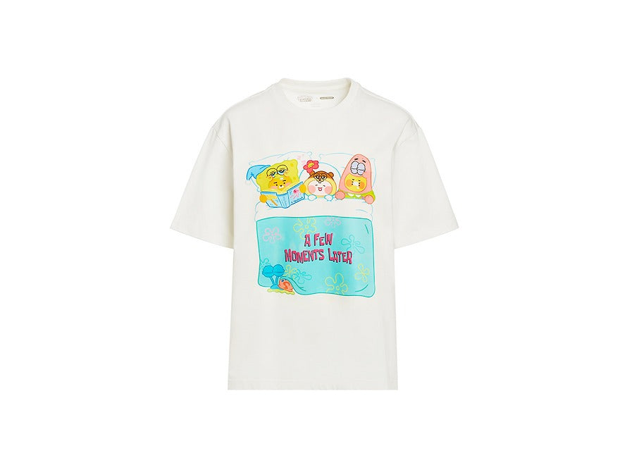 [KAKAO FRIENDS]x SpongeBob Women Short Sleeve T Shirt Graphic Tee
