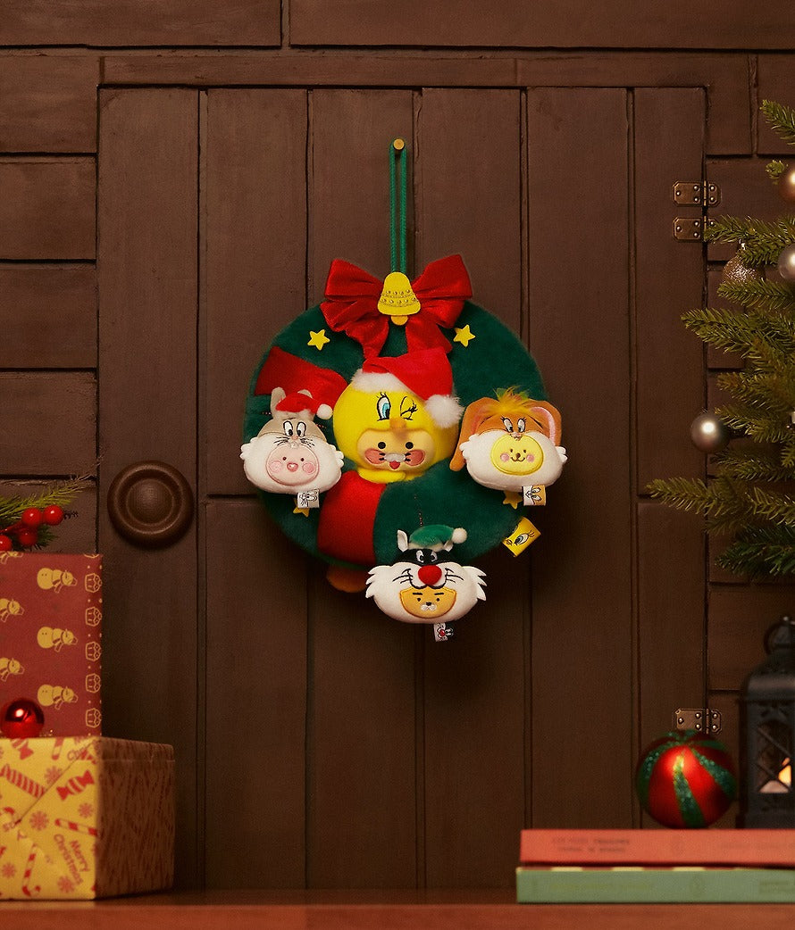 [KAKAO FRIENDS]Looney Tunes X Friends Christmas Wreath Plush Ornament