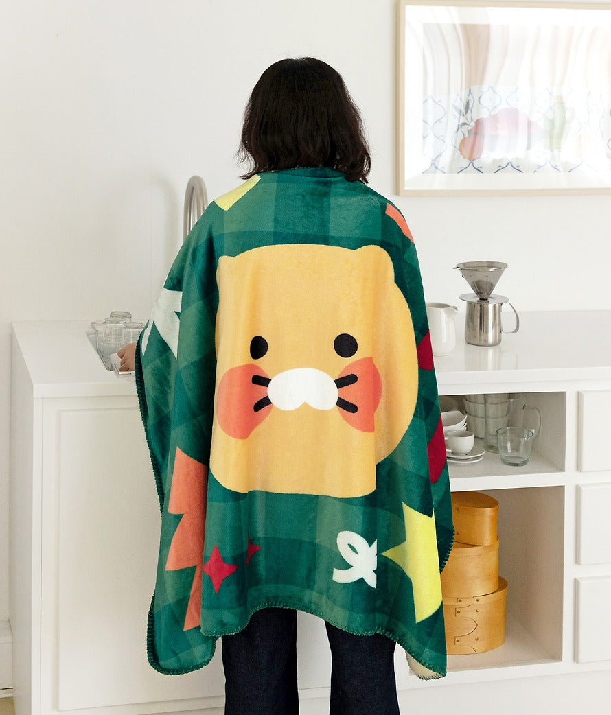 [KAKAO FRIENDS] Chunsik Fleece Blanket and Pouch Set
