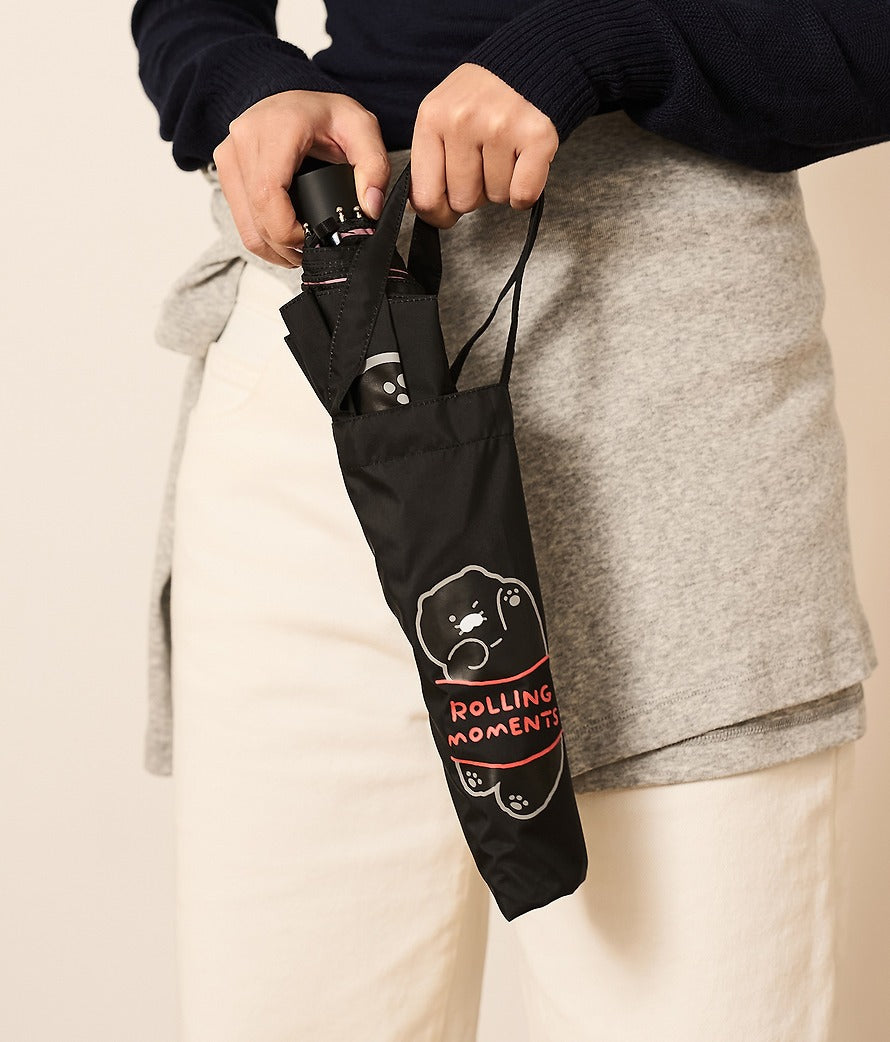 [KAKAO FRIENDS]Black Choonsik Mini Pouch Umbrella