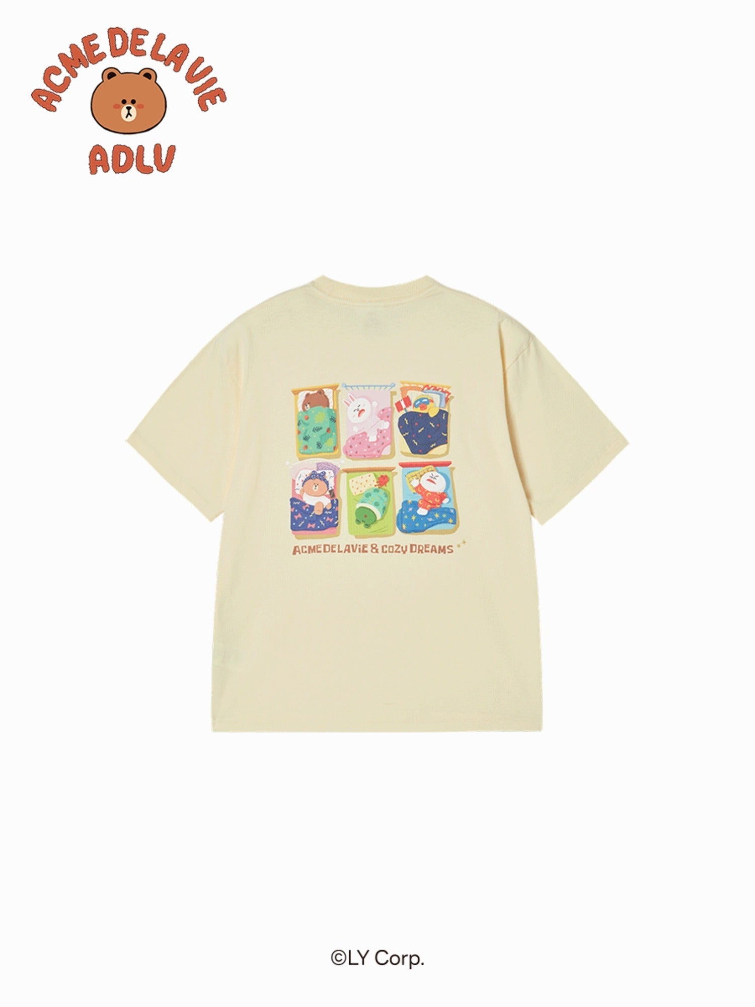[LINE FRIEND]SLEEPING LINE FRIENDS SHORT SLEEVE T-SHIRT