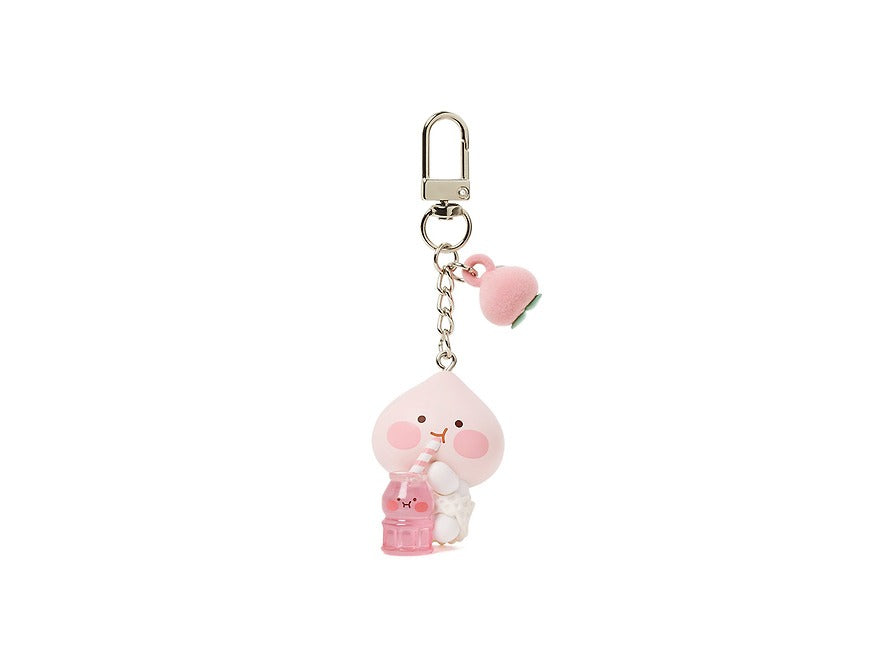 [KAKAO FRIENDS] Peach Figure Keyring Set Apeach Peach and Juice