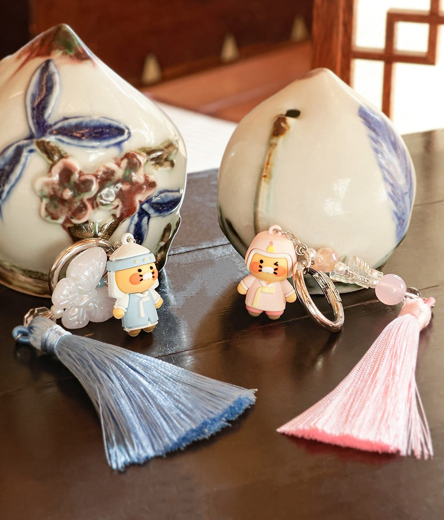 [KAKAO FRIENDS]Choonsik Figure Tassel Strap Keychain Korean Traditional Hanbok Keyring