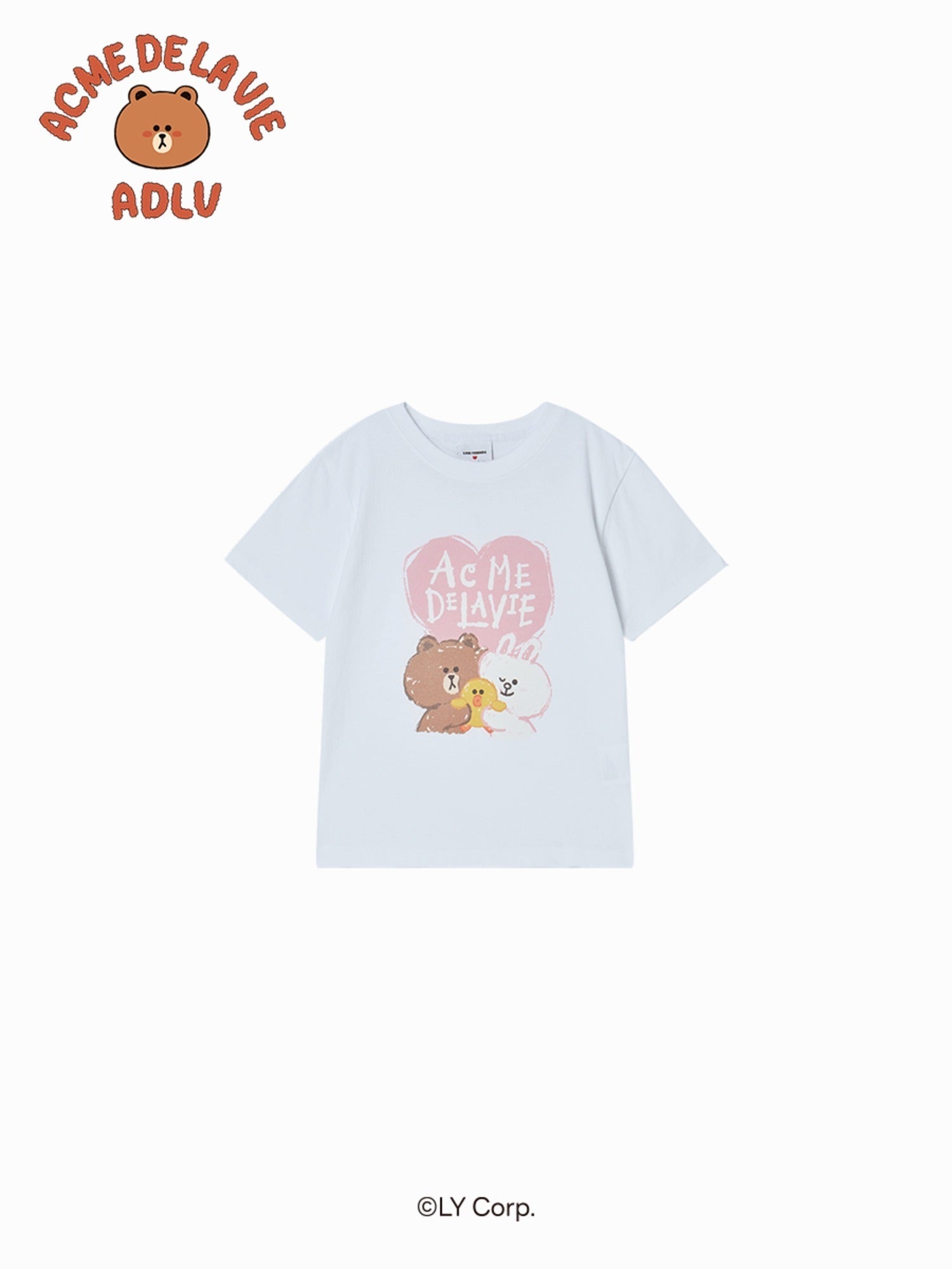 [LINE FRIEND]KIDS HEART LINE FRIENDS SHORT SLEEVE T-SHIRT