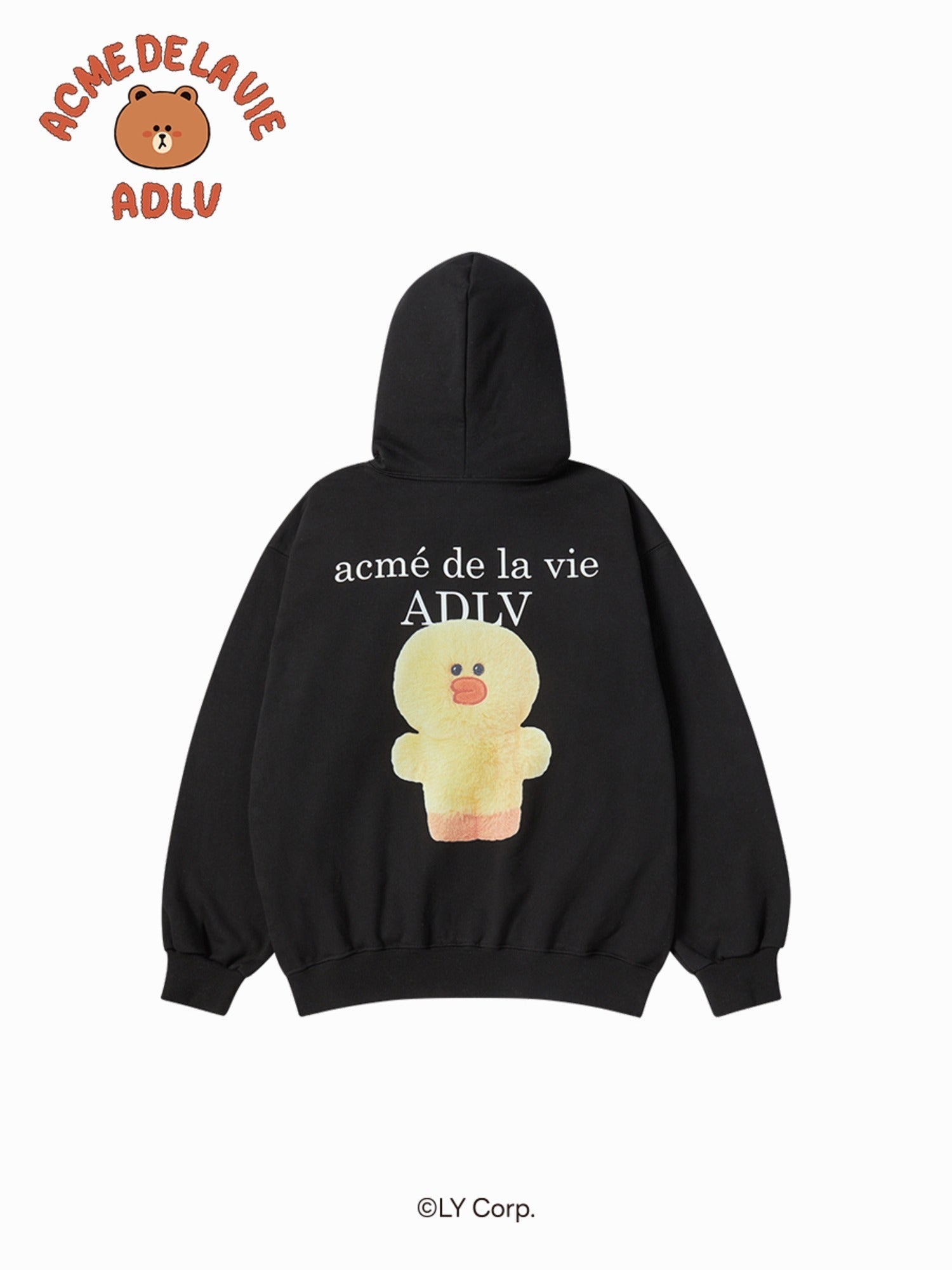 [LINE FRIEND]BASIC LOGO WITH LINE FRIENDS HOODIE ZIP UP