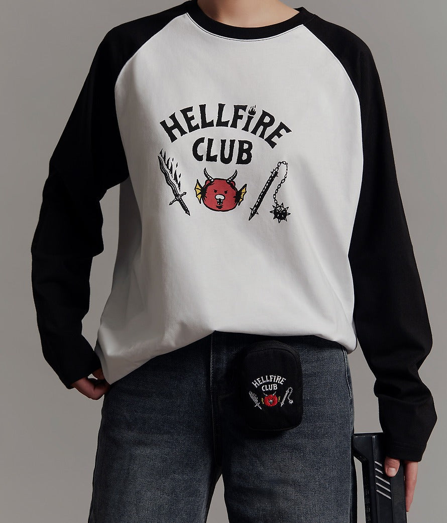 [KAKAO FRIENDS]XStranger Things Hellfire Club Raglan T-Shirt