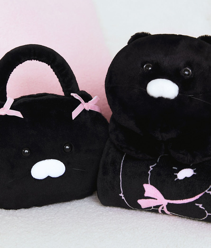 [KAKAO FRIENDS] Black Chun Pouch Blanket Chunsik