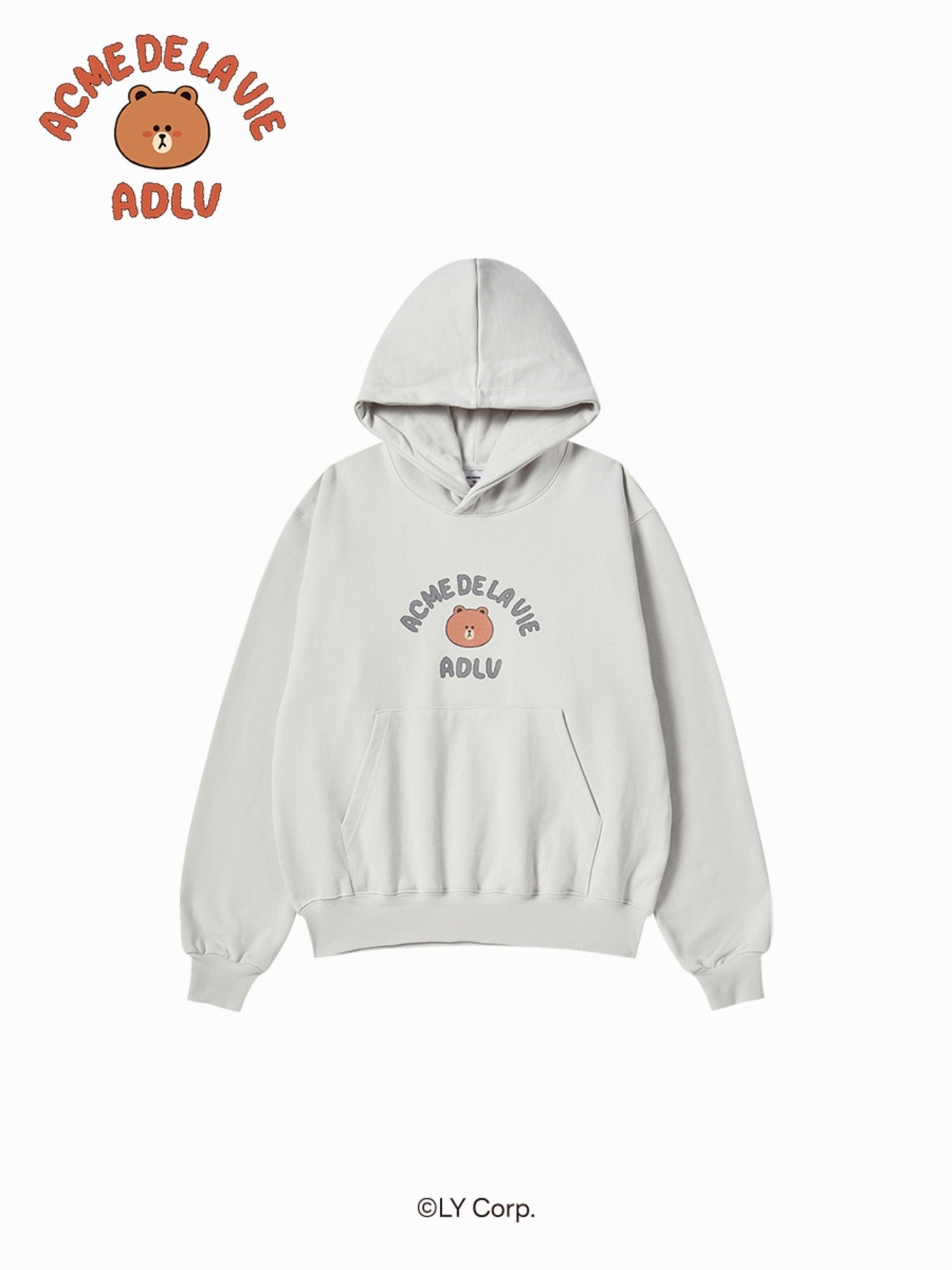 [LINE FRIEND]BEAR DOLL HUG BROWN LINE FRIENDS HOODIE