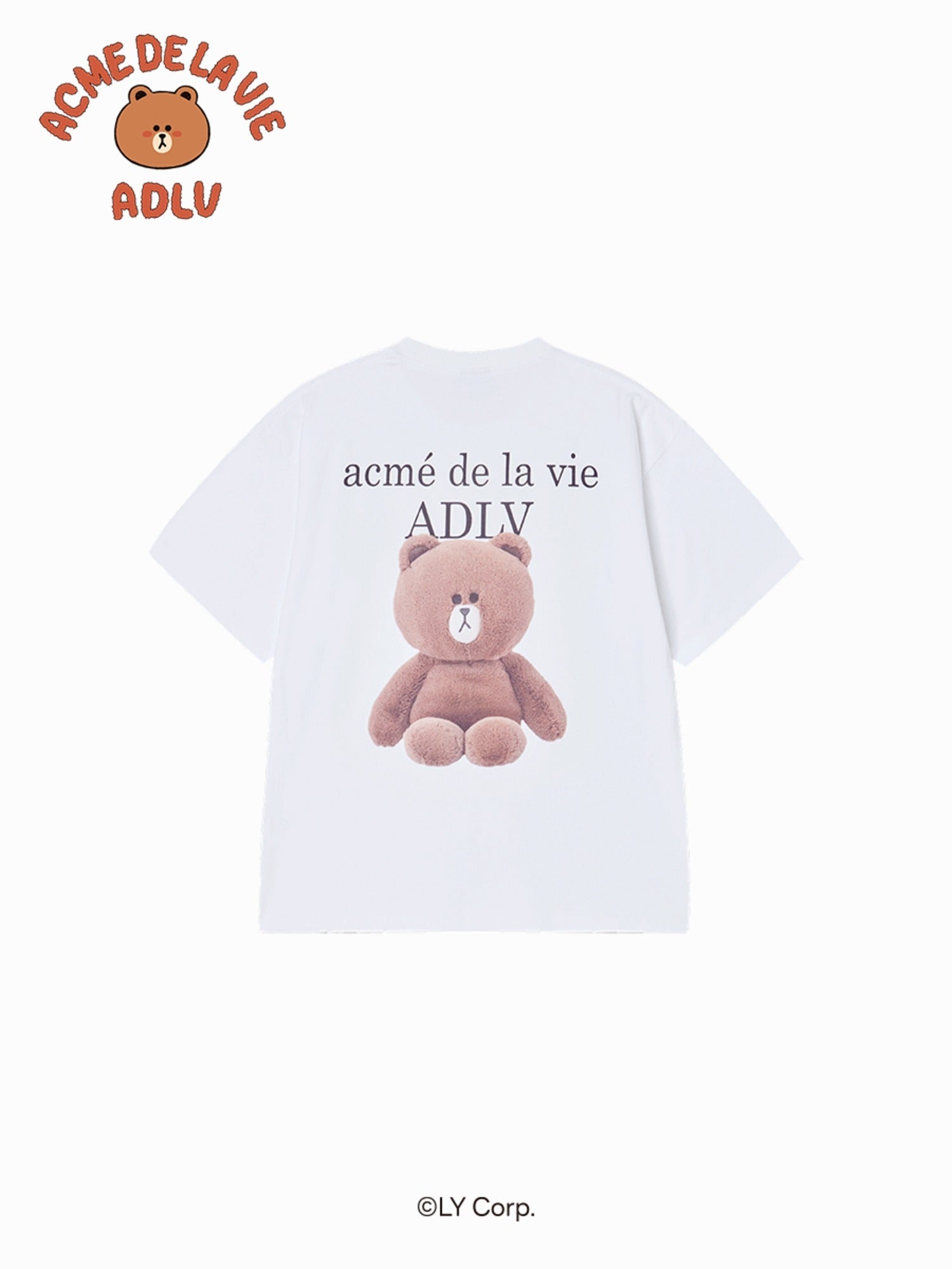 [LINE FRIEND]BASIC LOGO WITH LINE FRIENDS SHORT SLEEVE T-SHIRT