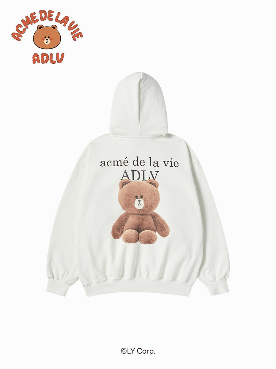 [LINE FRIEND]BASIC LOGO WITH LINE FRIENDS HOODIE ZIP UP